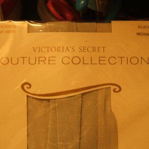 Victoria's Secret silver glitter hose size M